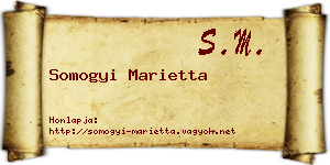 Somogyi Marietta névjegykártya
