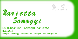 marietta somogyi business card